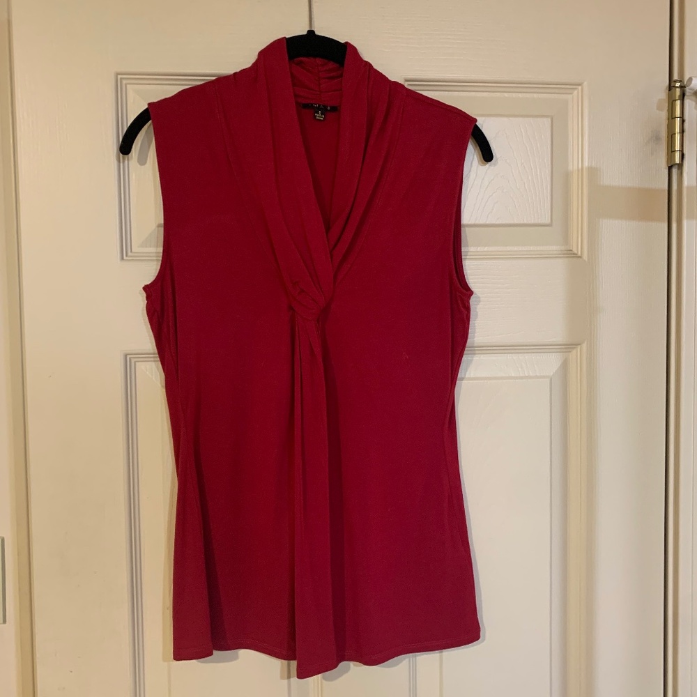 IMAN Burgundy Sleeveless Top sz S